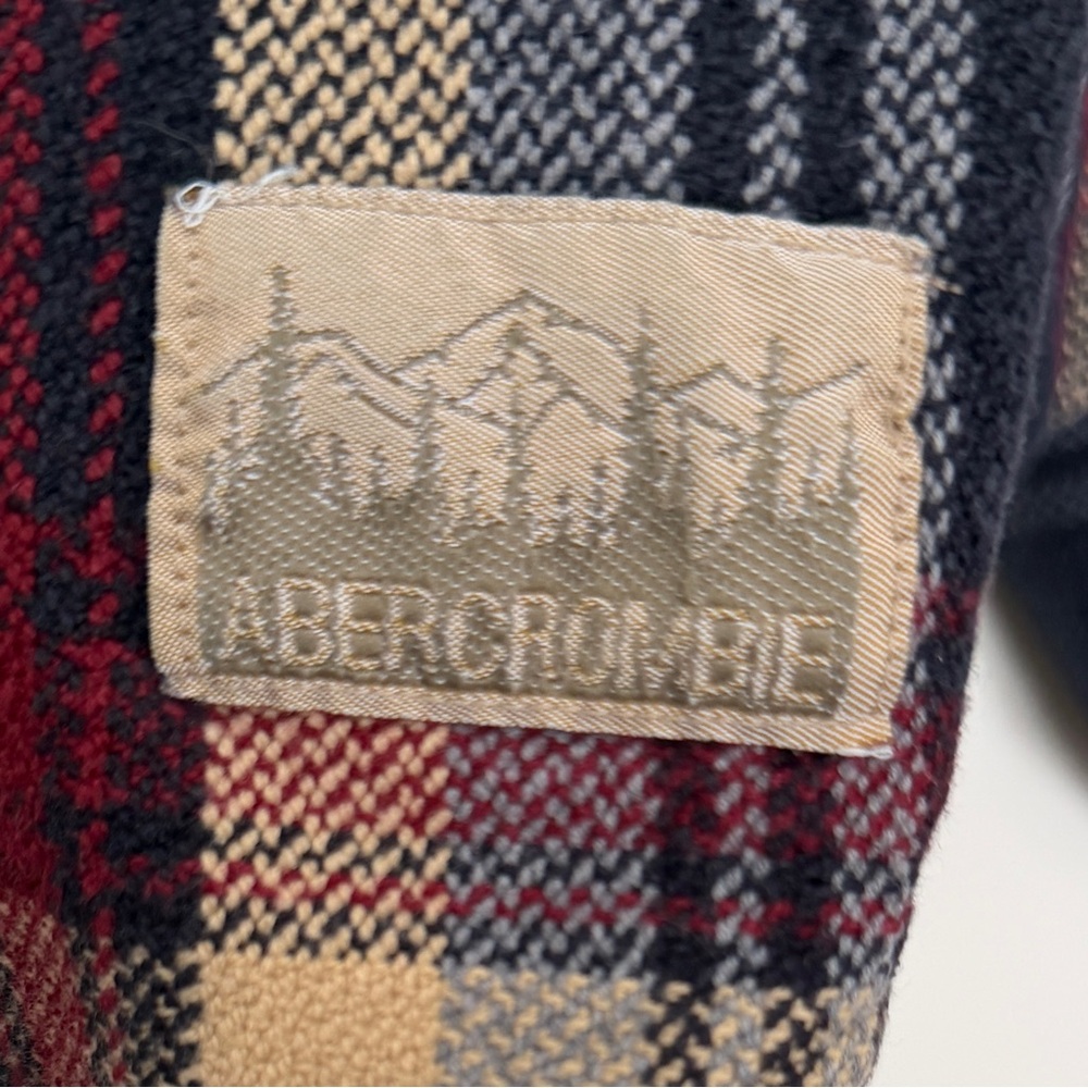 Abercrombie & Fitch Vintage Men's Heavy Weight Red Plaid Shirt - Picture 5 of 5